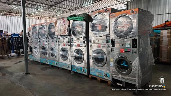 Industrial Washer-Dryer Stack Bluewell