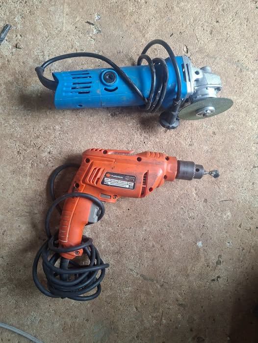Drill and Angle Grinder